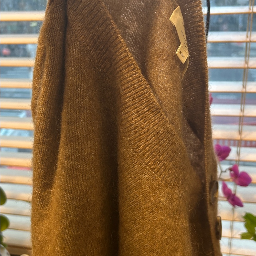 Sezane Tan Button-Detail Crew Neck Sweater - Picture 13 of 15